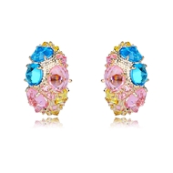 Picture of Charming Colorful Cubic Zirconia Dangle Earrings As a Gift