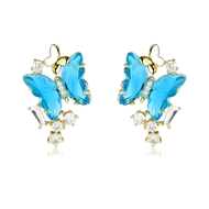 Picture of Fashion Cubic Zirconia Blue Dangle Earrings