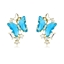 Show details for Fashion Cubic Zirconia Blue Dangle Earrings
