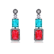 Picture of Unique Cubic Zirconia Colorful Dangle Earrings