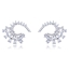 Show details for Designer Platinum Plated Cubic Zirconia Dangle Earrings with No-Risk Return
