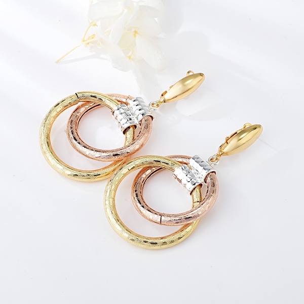 Picture of Multi-tone Plated Zinc Alloy Dangle Earrings Wholesale Price