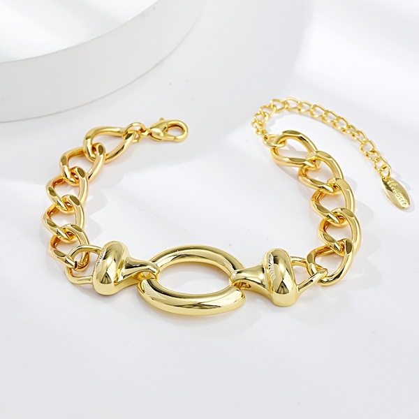 Picture of Zinc Alloy Gold Plated Fashion Bracelet at Great Low Price