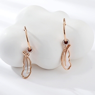 Picture of Impressive Delicate White Dangle Earrings in Flattering Style