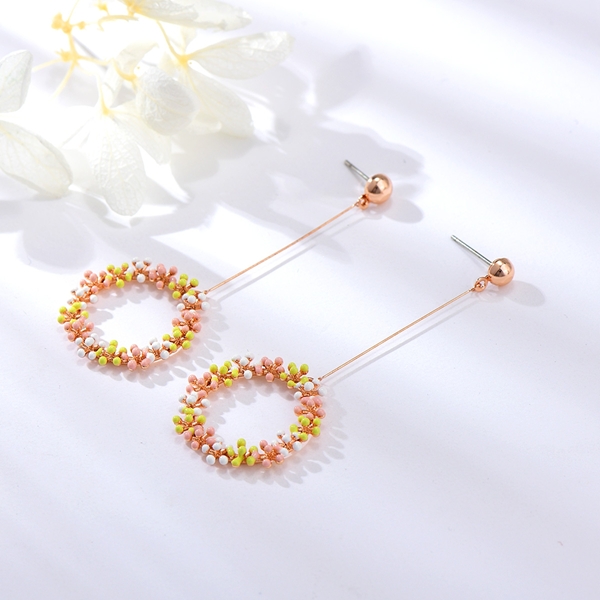Picture of Rose Gold Plated Zinc Alloy Dangle Earrings with Unbeatable Quality