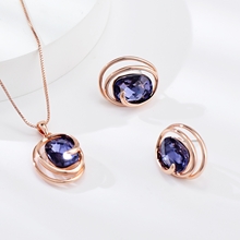 Show details for Classic Rose Gold Plated 2 Piece Jewelry Set Online Only
