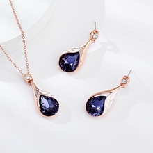 Show details for Elegant Colored Crystal Small 2 Pieces Jewelry Sets