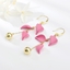 Show details for Reasonably Priced Gold Plated Pink Dangle Earrings from Reliable Manufacturer