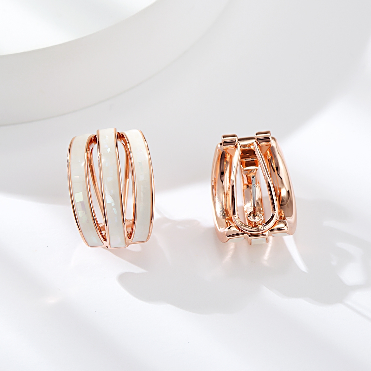 Zinc Alloy Classic Stud Earrings in Flattering Style