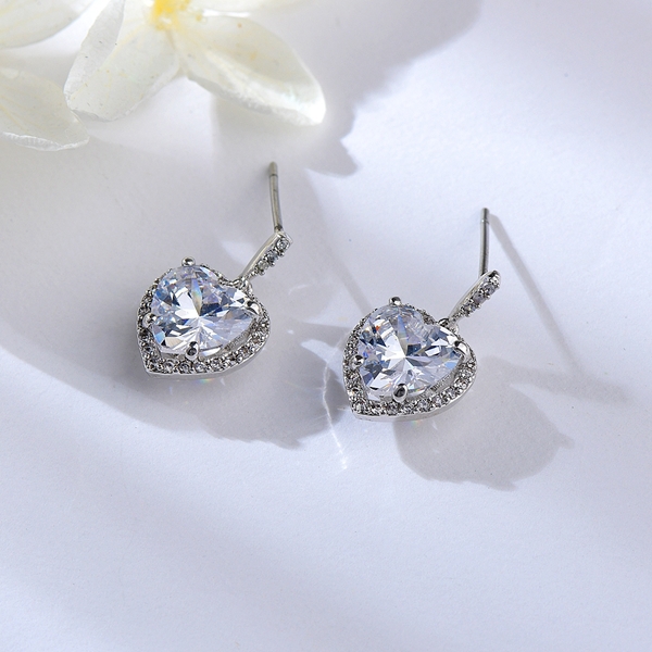 Picture of Great Value White Small Dangle Earrings with Full Guarantee