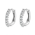 Picture of Brand New White Platinum Plated Huggie Earrings with SGS/ISO Certification