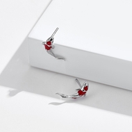 Picture of New Season Red Small Stud Earrings with SGS/ISO Certification