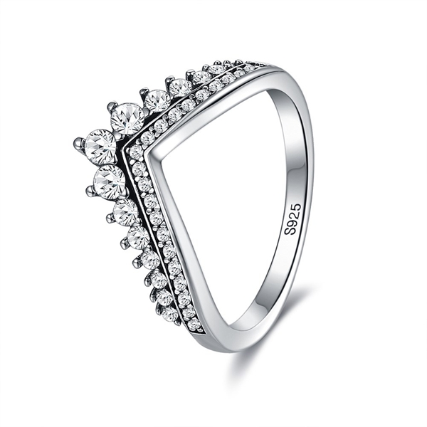Picture of 925 Sterling Silver White Fashion Ring with Low MOQ