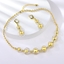 Show details for Zinc Alloy Gold Plated Necklace and Earring Set from Certified Factory
