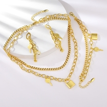 Show details for Zinc Alloy Gold Plated 3 Piece Jewelry Set from Certified Factory