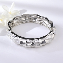 Show details for Designer Platinum Plated Big Fashion Bangle with No-Risk Return