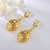 Picture of Designer Gold Plated Dubai Dangle Earrings with No-Risk Return