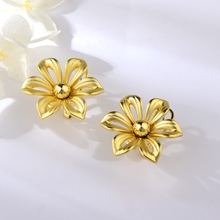 Show details for Dubai Gold Plated Big Stud Earrings in Exclusive Design