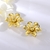 Picture of Dubai Gold Plated Big Stud Earrings in Exclusive Design