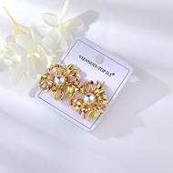 Picture of Hot Selling Multi-tone Plated Zinc Alloy Big Stud Earrings from Top Designer
