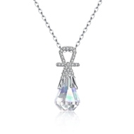 Picture of Inexpensive Platinum Plated Cubic Zirconia Pendant Necklace from Reliable Manufacturer