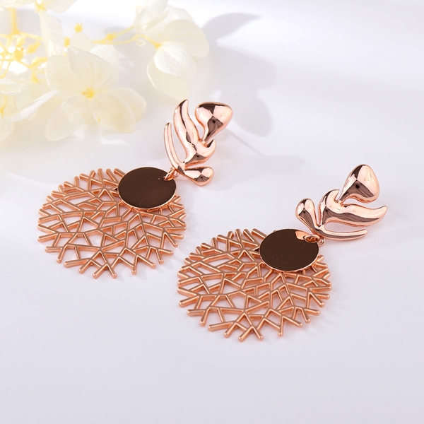 Picture of Hypoallergenic Rose Gold Plated Big Dangle Earrings with Easy Return