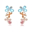 Show details for Designer Gold Plated Flowers & Plants Front Back Earrings with No-Risk Return