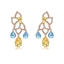 Show details for Sparkling Big Gold Plated Dangle Earrings