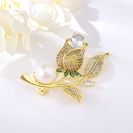 Picture of Flowers & Plants Gold Plated Brooche at Super Low Price