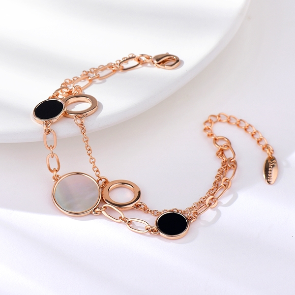 Picture of Buy Rose Gold Plated Black Fashion Bracelet with Low Cost