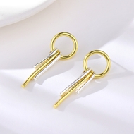 Picture of Popular Small Multi-tone Plated Dangle Earrings