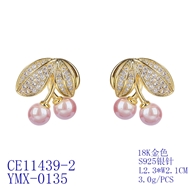 Picture of Fast Selling Pink Gold Plated Big Stud Earrings from Editor Picks