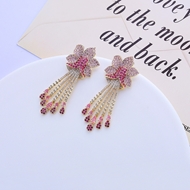 Picture of Copper or Brass Gold Plated Dangle Earrings with Fast Delivery