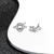 Picture of 925 Sterling Silver Platinum Plated Stud Earrings with Fast Delivery