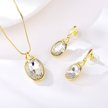 Show details for Delicate Artificial Crystal Zinc Alloy 2 Piece Jewelry Set