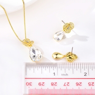 Picture of Good Artificial Crystal Zinc Alloy 2 Piece Jewelry Set