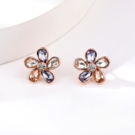 Picture of Buy Rose Gold Plated Zinc Alloy Stud Earrings in Flattering Style