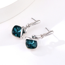 Show details for Pretty Artificial Crystal Blue Dangle Earrings