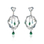 Show details for Low Cost Platinum Plated Cubic Zirconia Dangle Earrings with Low Cost
