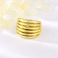 Picture of Impressive Gold Plated Big Fashion Ring with Beautiful Craftmanship