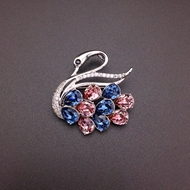 Show details for Low Cost Platinum Plated swan Brooche in Exclusive Design