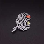 Show details for Zinc Alloy Platinum Plated Brooche with Speedy Delivery