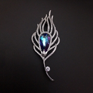 Show details for Platinum Plated Zinc Alloy Brooche with 3~7 Day Delivery