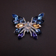 Show details for Nickel Free Blue Swarovski Element Brooche with No-Risk Return