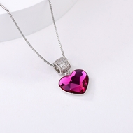 Show details for Delicate Swarovski Element Zinc Alloy Pendant Necklace
