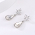 Picture of Fancy Medium Platinum Plated Dangle Earrings