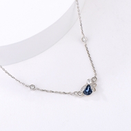 Show details for Purchase Platinum Plated Small Short Chain Necklace with Wow Elements