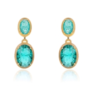 Picture of Copper or Brass Cubic Zirconia Dangle Earrings with Unbeatable Quality