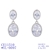 Picture of Big Platinum Plated Dangle Earrings with Fast Shipping
