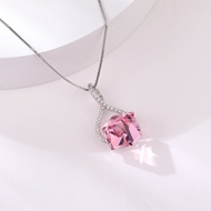 Show details for Small Platinum Plated Pendant Necklace with Fast Delivery